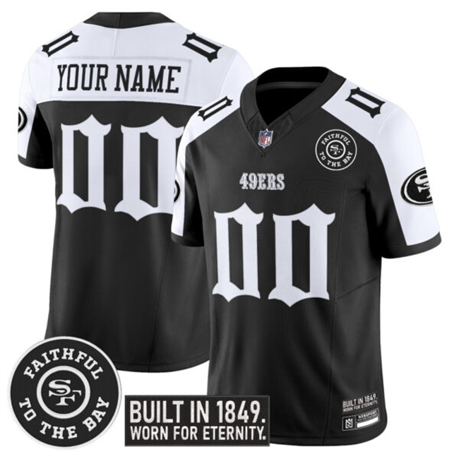 Men's San Francisco 49ers Active Player Custom Black Alternate F.U.S.E. 'Fog City Gothic Edition' Vapor Limited Stitched Football Jersey